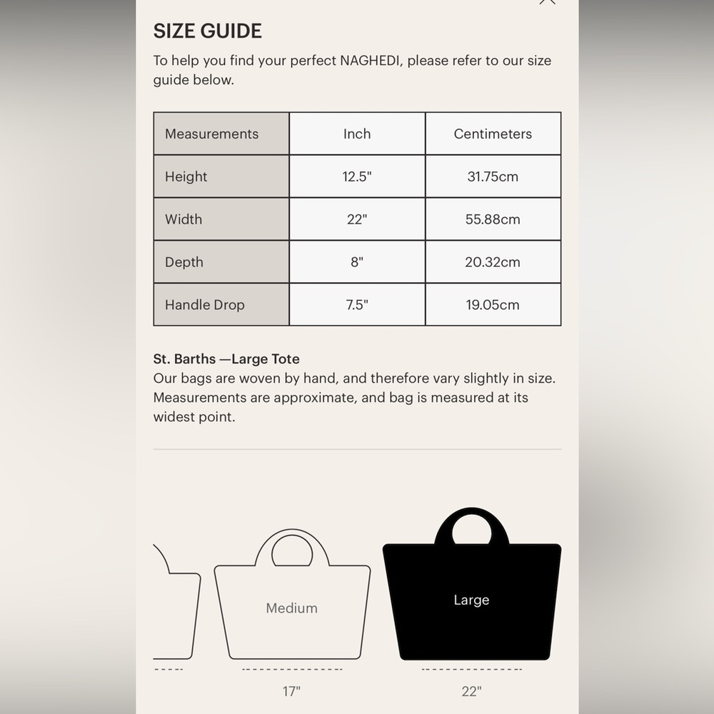 Naghedi St Barths Large tote bag. Ecru. Cream. Tan. New with tags. - Picture 5 of 5